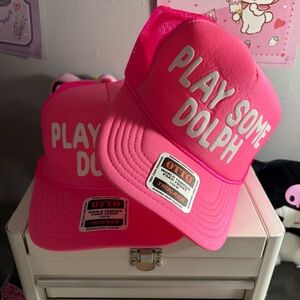 “Play some Dolph” young Dolph inspired custom made hot pink graphic hat